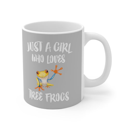 Just A Girl Who Loves Tree Frogs Coffee Mug - tree frog print design