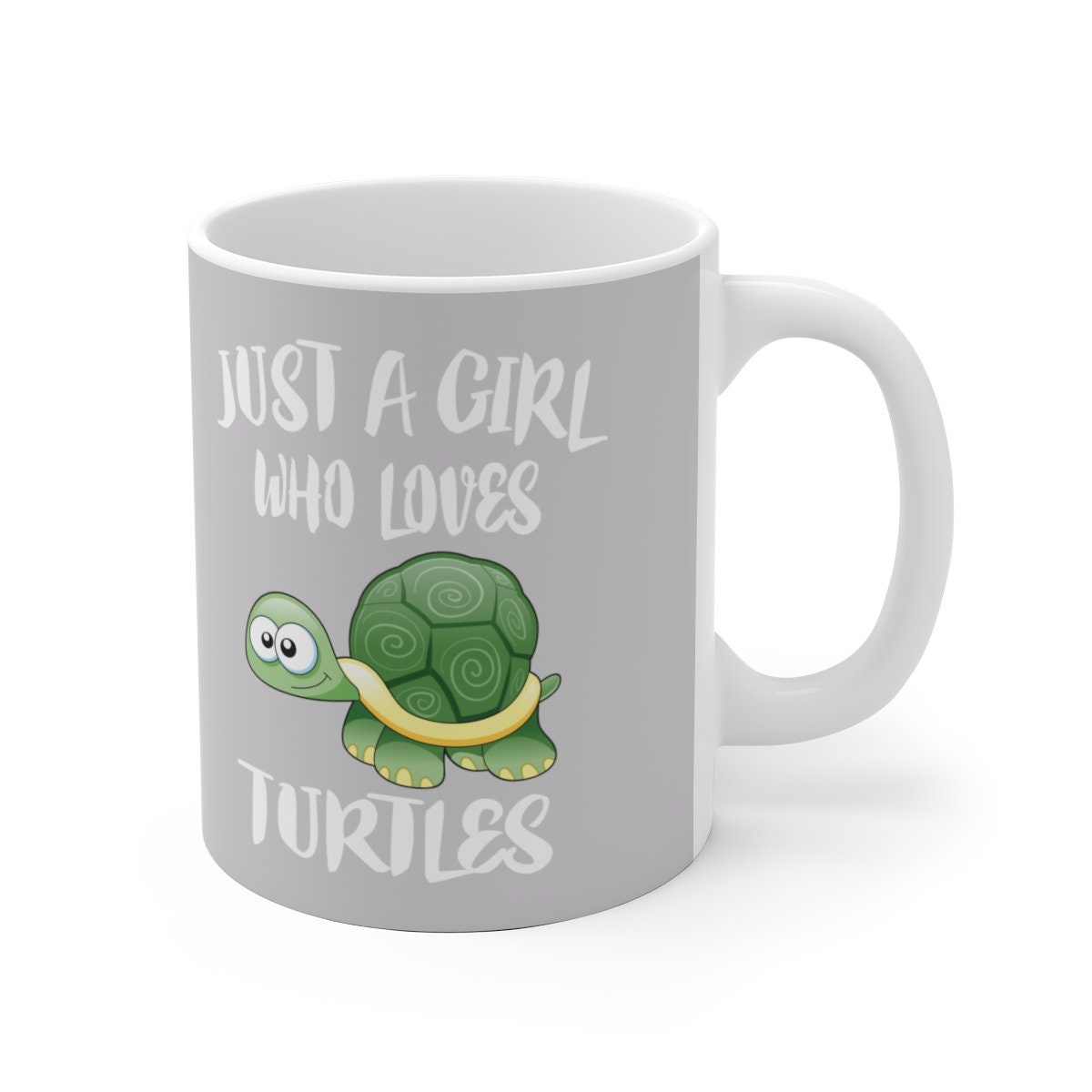 Just A Girl Who Loves Turtles Tee Coffee Mug, Turtle Lover Gift, Turtle Animal Mug Image 2