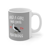 Just A Girl Who Loves Albatross Tee Coffee Mug, Albatross Bird Lover Gift, Albatross Animal Mug Image 1