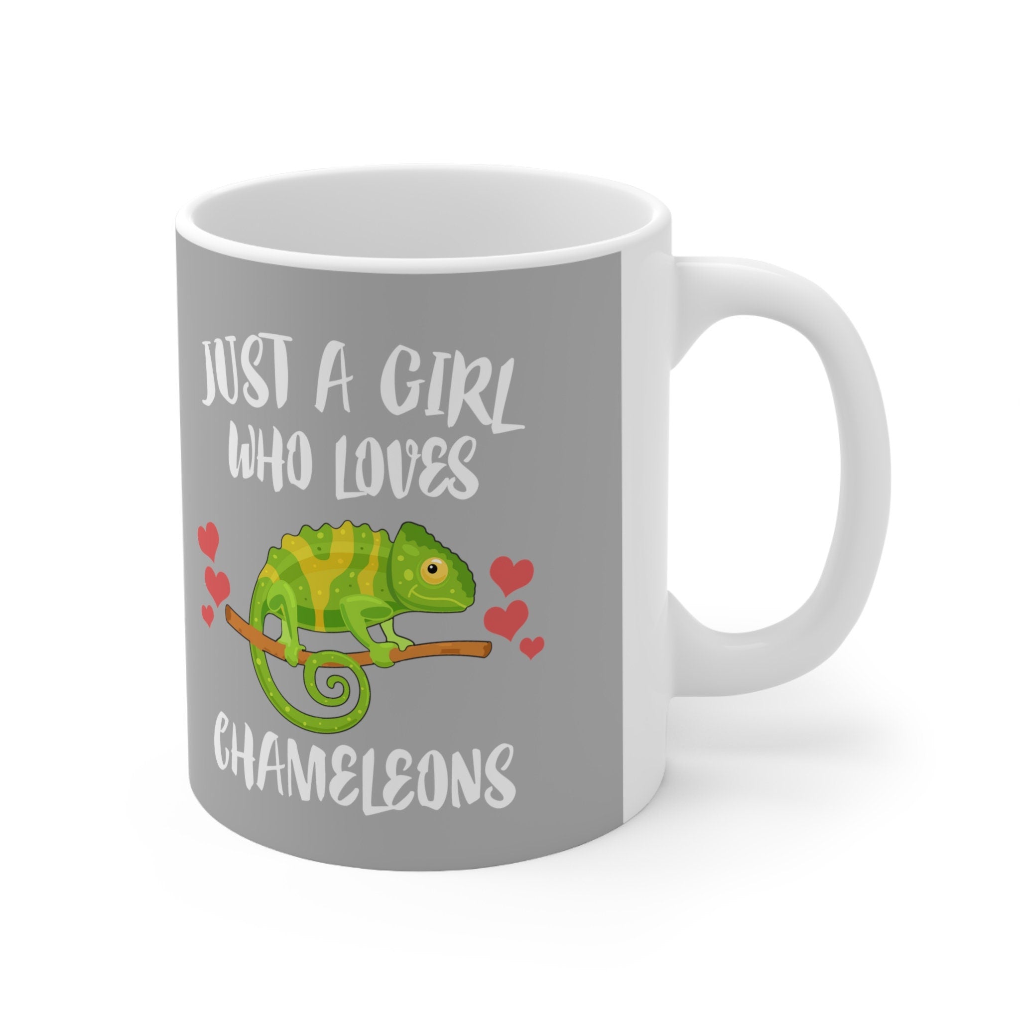 Just A Girl Who Loves Chameleons Lizard Tee Coffee Mug, Chameleon Lover Gift, Chameleon Animal Mug Image 2