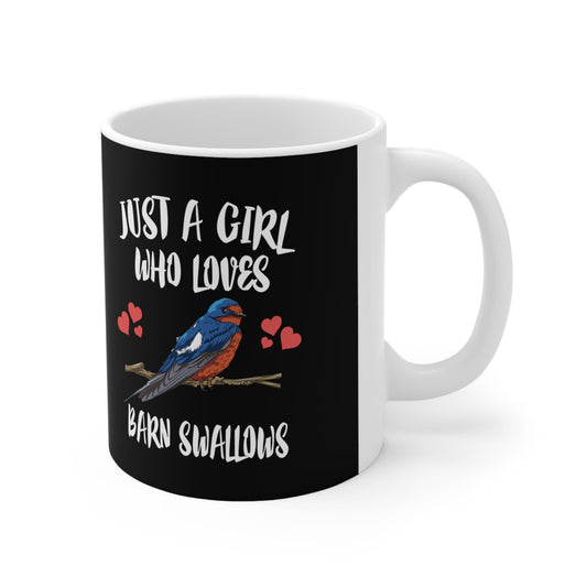 Just A Girl Who Loves Barn Swallows Coffee Mug - barn swallow print design
