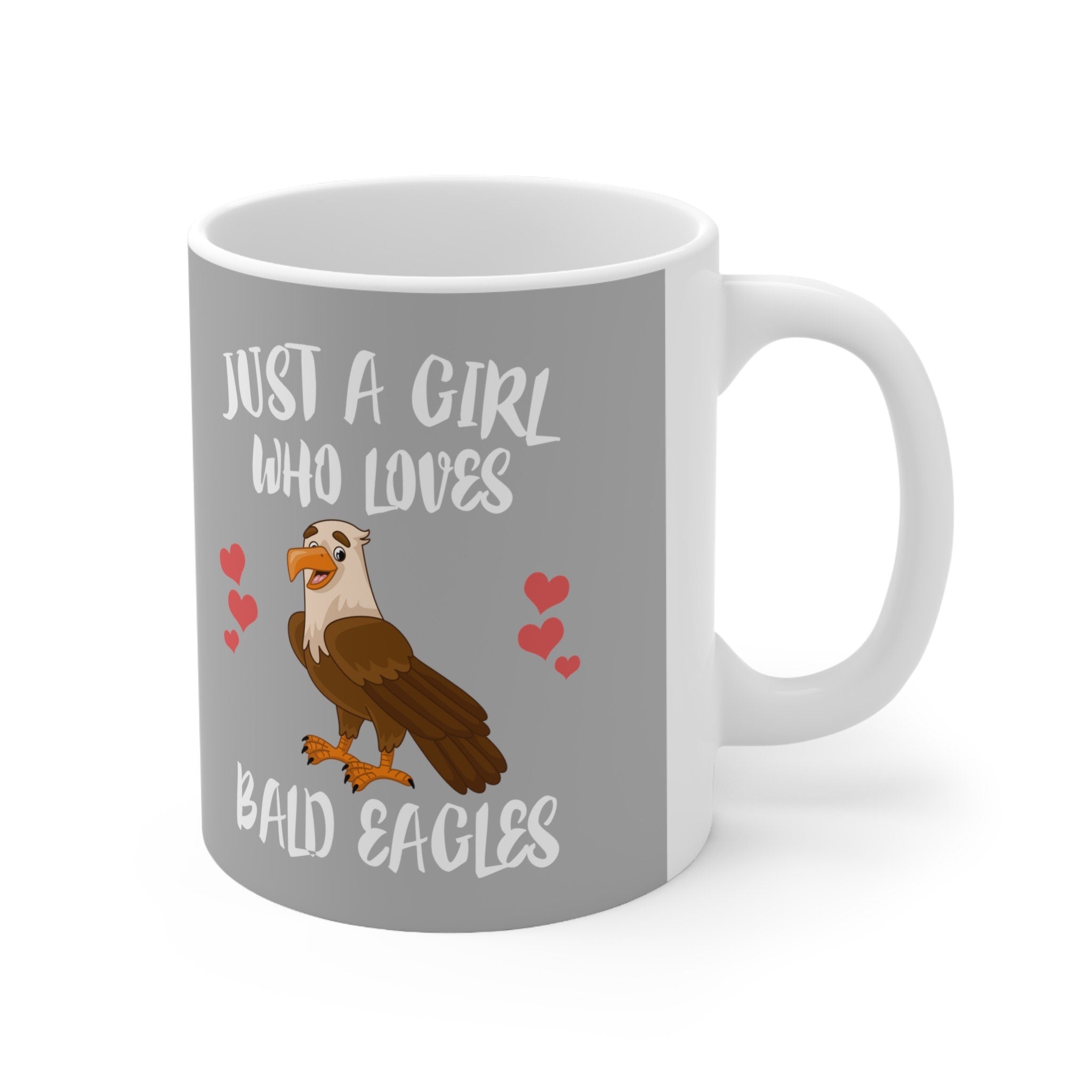 Just A Girl Who Loves Bald Eagles Bird Tee Coffee Mug, Bald Eagle Lover Gift, Bald Eagle Animal Mug Image 2