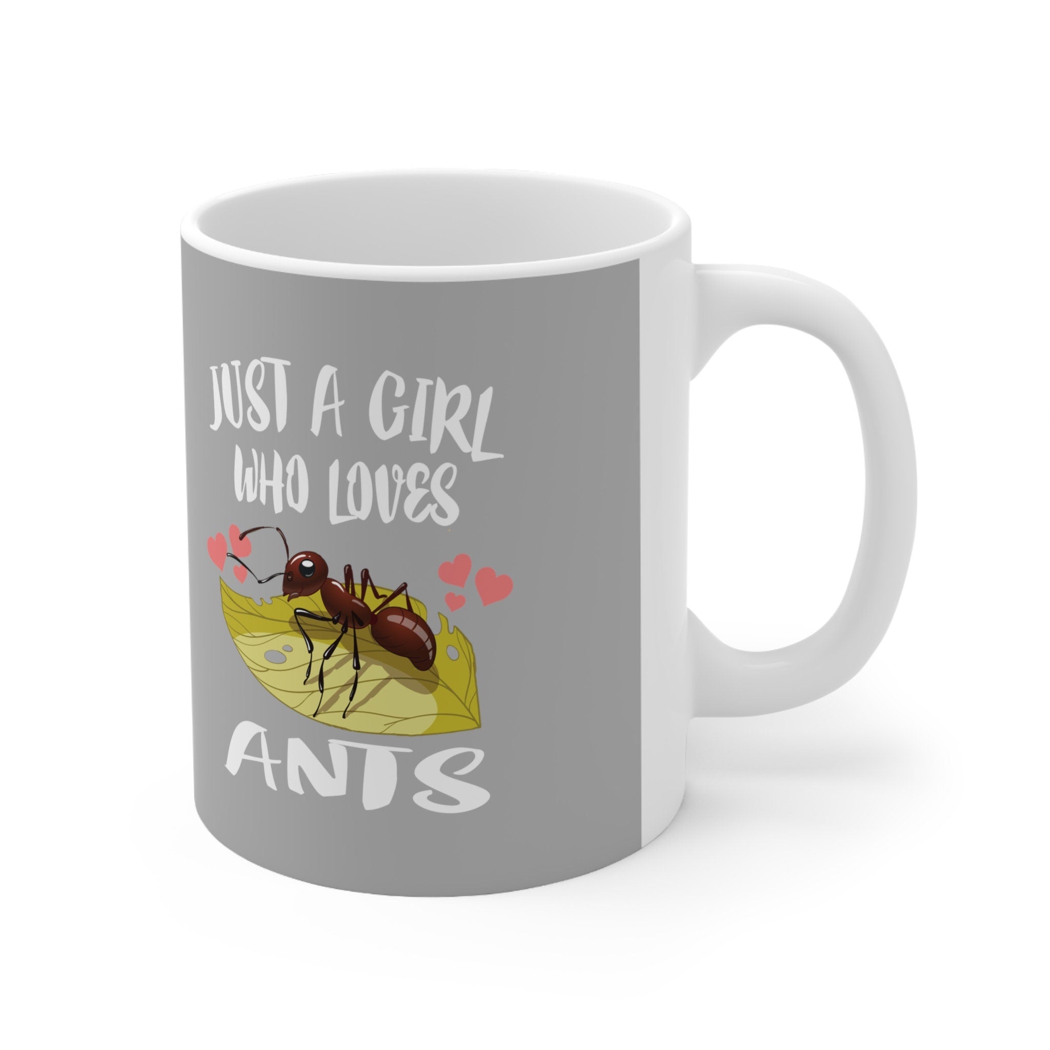 Just A Girl Who Loves Ants Tee Coffee Mug, Ant Lover Gift, Ant Animal Mug Image 1