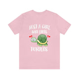 Just A Girl Who Loves Turtles Shirt, Turtle Lover Shirt, Turtle Lover Gift, Turtle Owner Shirt, Turtle Shirt, Animal Adult Kids Image 3