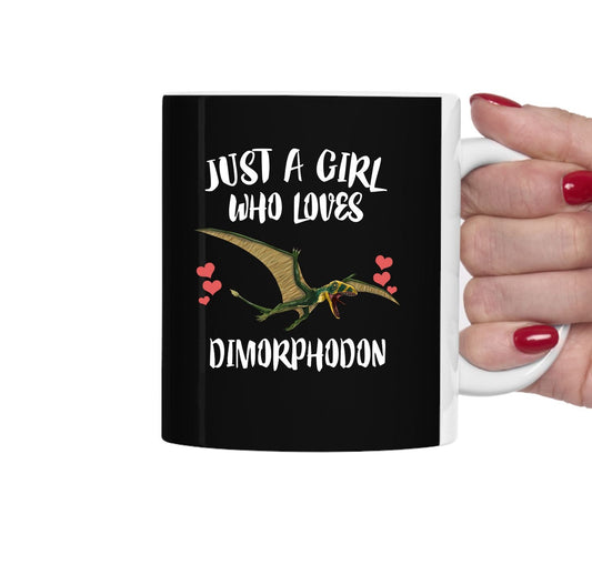 Just A Girl Who Loves Dimorphodon Coffee Mug - dimorphodon print design