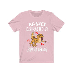 Easily Distracted By Leopard Geckos T-Shirt - leopard gecko print design