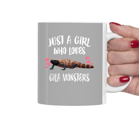 Just A Girl Who Loves Gila Monsters Coffee Mug - gila monster print design