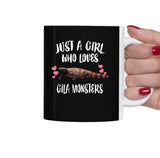 Just A Girl Who Loves Gila Monsters Lizards Tea Coffee Mug, Gila Monster Skink Lover Gift, Lizard Animal Mug Image 2