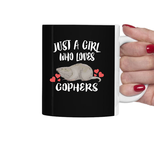 Just A Girl Who Loves Gophers Coffee Mug - gopher print design