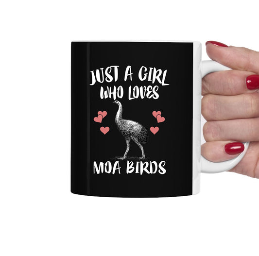 Just A Girl Who Loves Moa Coffee Mug - moa print design
