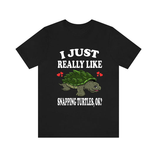 I Just Really Like Snapping Turtles Shirt - snapping turtle print design