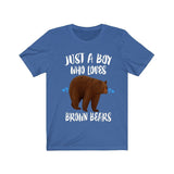Just A Boy Who Loves Brown Bears Ok Shirt, Brown Bear Lover Shirt, Bear Animals Adult Toddler Infant Kids Gift T-Shirt Image 3