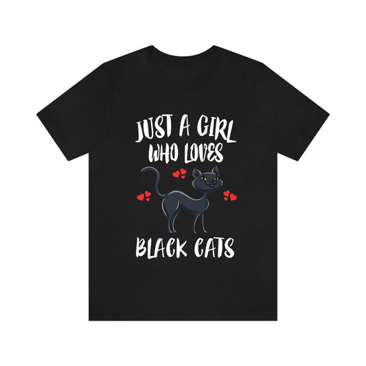 Just A Girl Who Loves Black Cats Shirt - black cat print design
