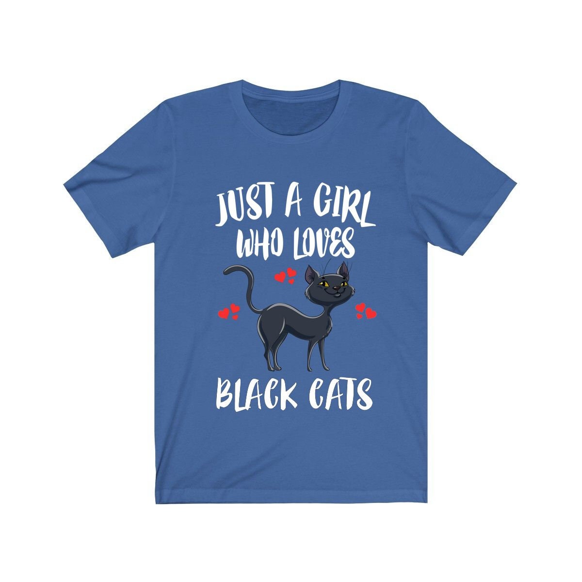 Just A Girl Who Loves Black Cats Ok Shirt, Cat Lover Shirt, Cat Mom Shirt, Funny Cat Gift, Boy Girl Shirt Image 3