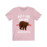 Just A Girl Who Loves Brown Bears Ok Shirt, Brown Bear Lover Shirt, Bear Animals Adult Toddler Infant Kids Gift T-Shirt Image 4