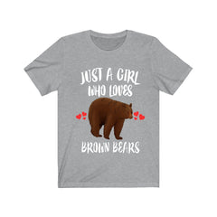 Just A Girl Who Loves Brown Bears Shirt - brown bear print design