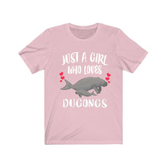 Just a girl who loves dugongs marine mammal sea cow lover tee