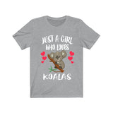 Just A Girl Who Loves Koalas Shirt, Koala Lover Shirt, Koala Lover Gift, Koala Shirt, Koala Tee, Animal Adult Kids Image 3
