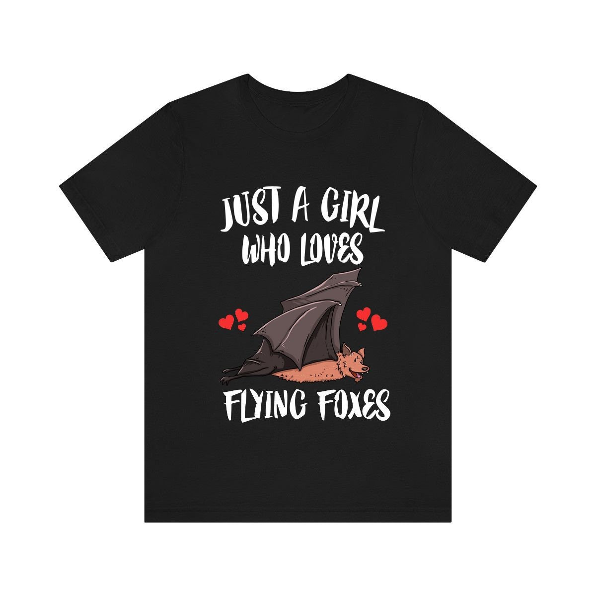 Just A Girl Who Loves Flying Foxes Bats Shirt, Bat Lover Shirt, Bat Shirt, Flying Fox Bat Gift, Animal Adult Kids T-Shirt Image 2