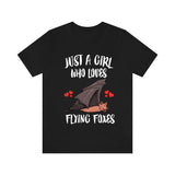 Just A Girl Who Loves Flying Foxes Bats Shirt, Bat Lover Shirt, Bat Shirt, Flying Fox Bat Gift, Animal Adult Kids T-Shirt Image 2