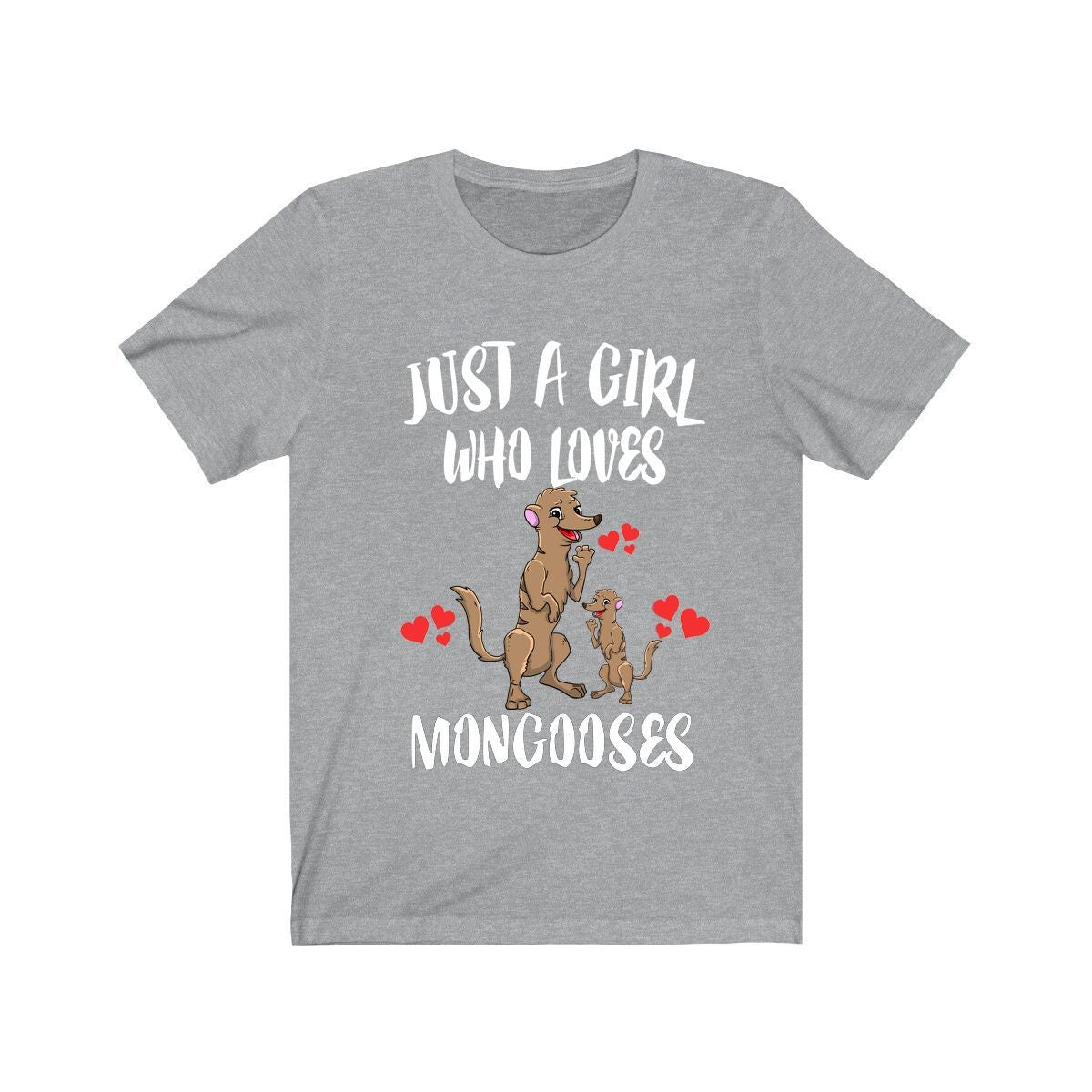 Just A Girl Who Loves Mongooses Shirt, Mongoose Lover Shirt, Mongoose Shirt, Mongoose Lover Gift, Animal Adult Kids T-Shirt Image 3