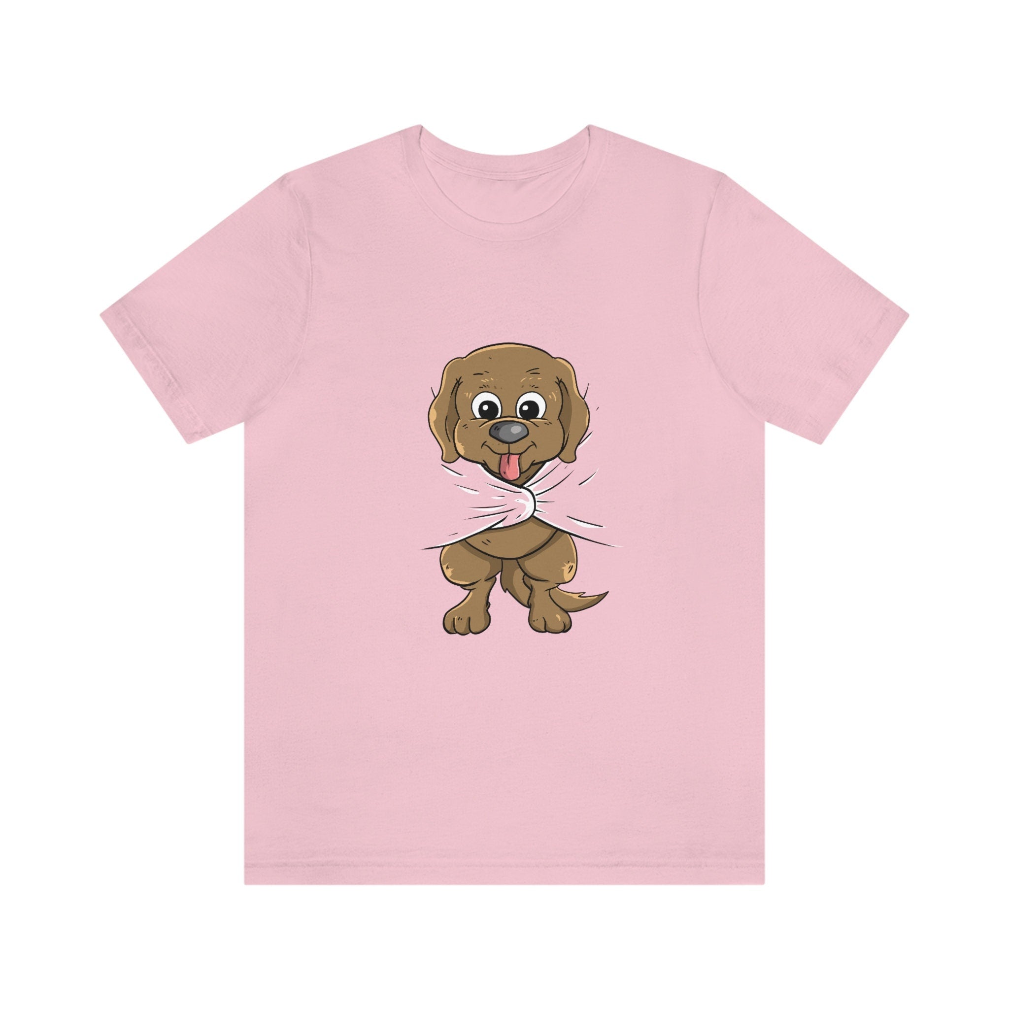 Dog Puppy Behind A T-Shirt, Dog Lover Shirt, Cute Dog Shirt, Dog Funny Shirt, Girl Boy Dog Lover Gift, Dog Girl T-Shirt Image 5