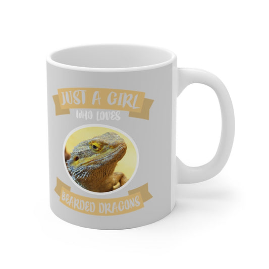 Just A Girl Who Loves Bearded Dragons Coffee Mug - bearded dragon print design