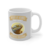 Just A Girl Who Loves Bearded Dragons Tee Coffee Mug, Bearded Dragon Lover Gift, Lizard Animal Mug Image 2