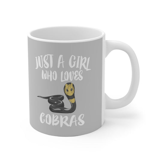 Just A Girl Who Loves Cobras Coffee Mug - cobra print design