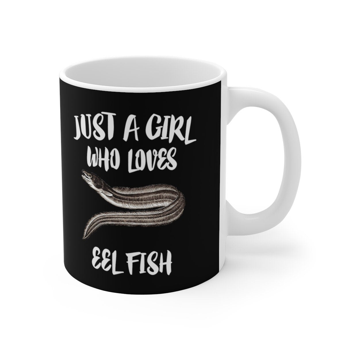 Just A Girl Who Loves Eels Tee Coffee Mug, Eel Fish Lover Gift, Eel Animal Mug Image 1