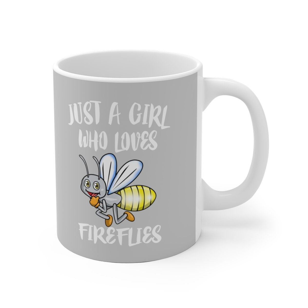 Just A Girl Who Loves Fireflies Tee Coffee Mug, Firefly Lover Gift, Firefly Animal Mug Image 2