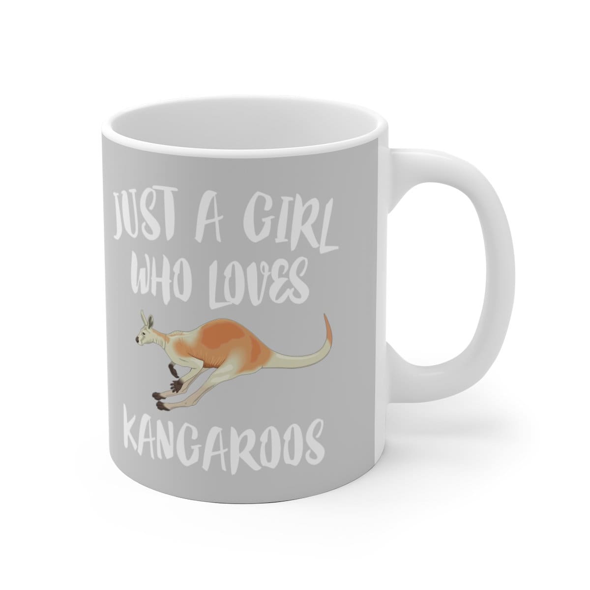 Just A Girl Who Loves Kangaroos Tee Coffee Mug, Kangaroo Lover Gift, Kangaroo Animal Mug Image 2