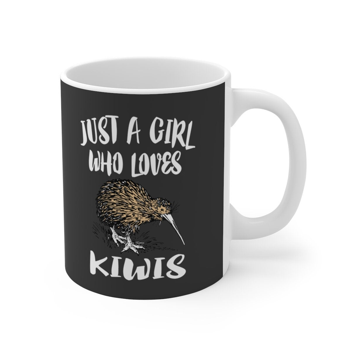 Just A Girl Who Loves Kiwis Bird  Tee Coffee Mug, Kiwi Lover Gift, Birding Animal Mug Image 2
