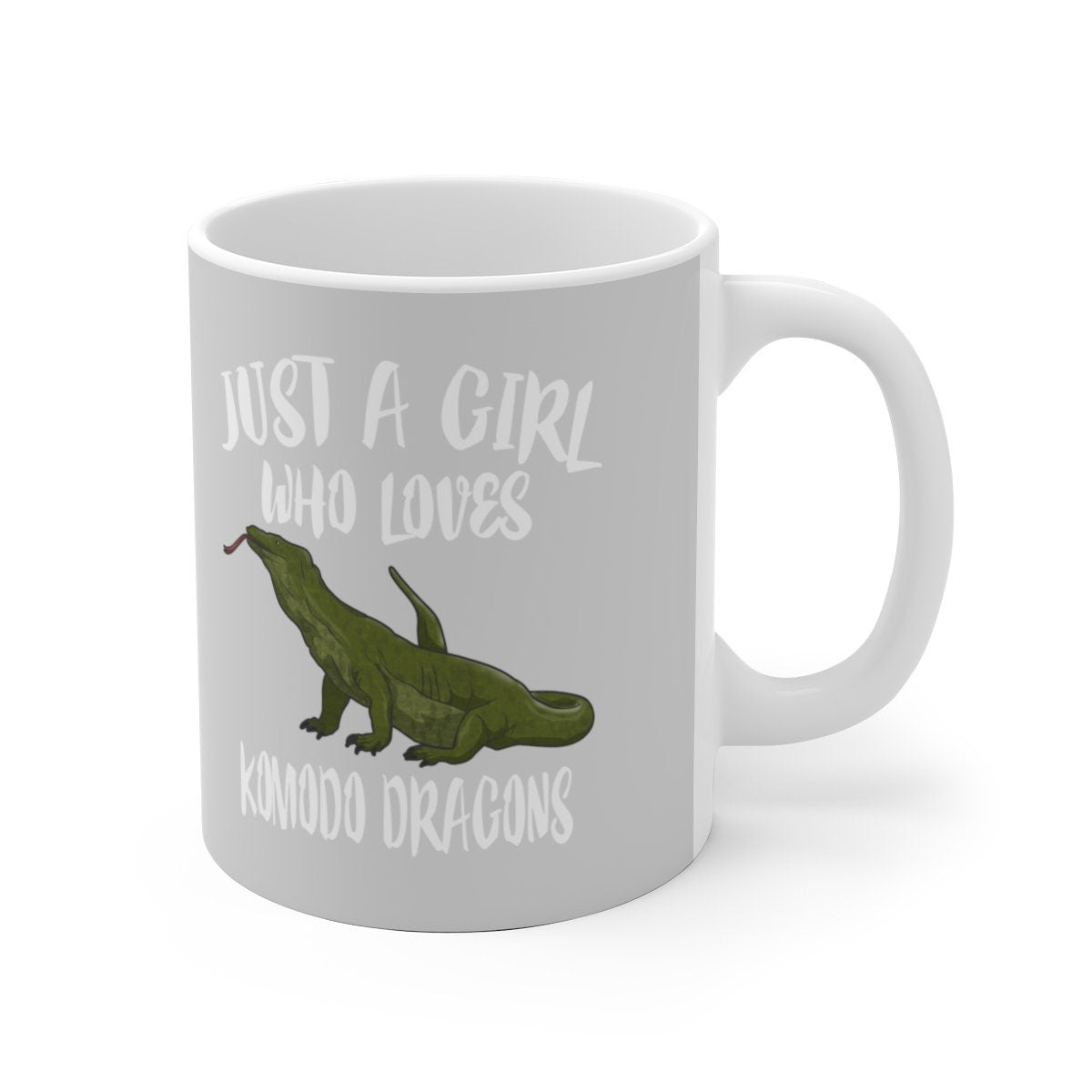 Just A Girl Who Loves Komodo Dragons Tee Coffee Mug, Komodo Dragon Lover Gift, Lizard Animal Mug Image 2