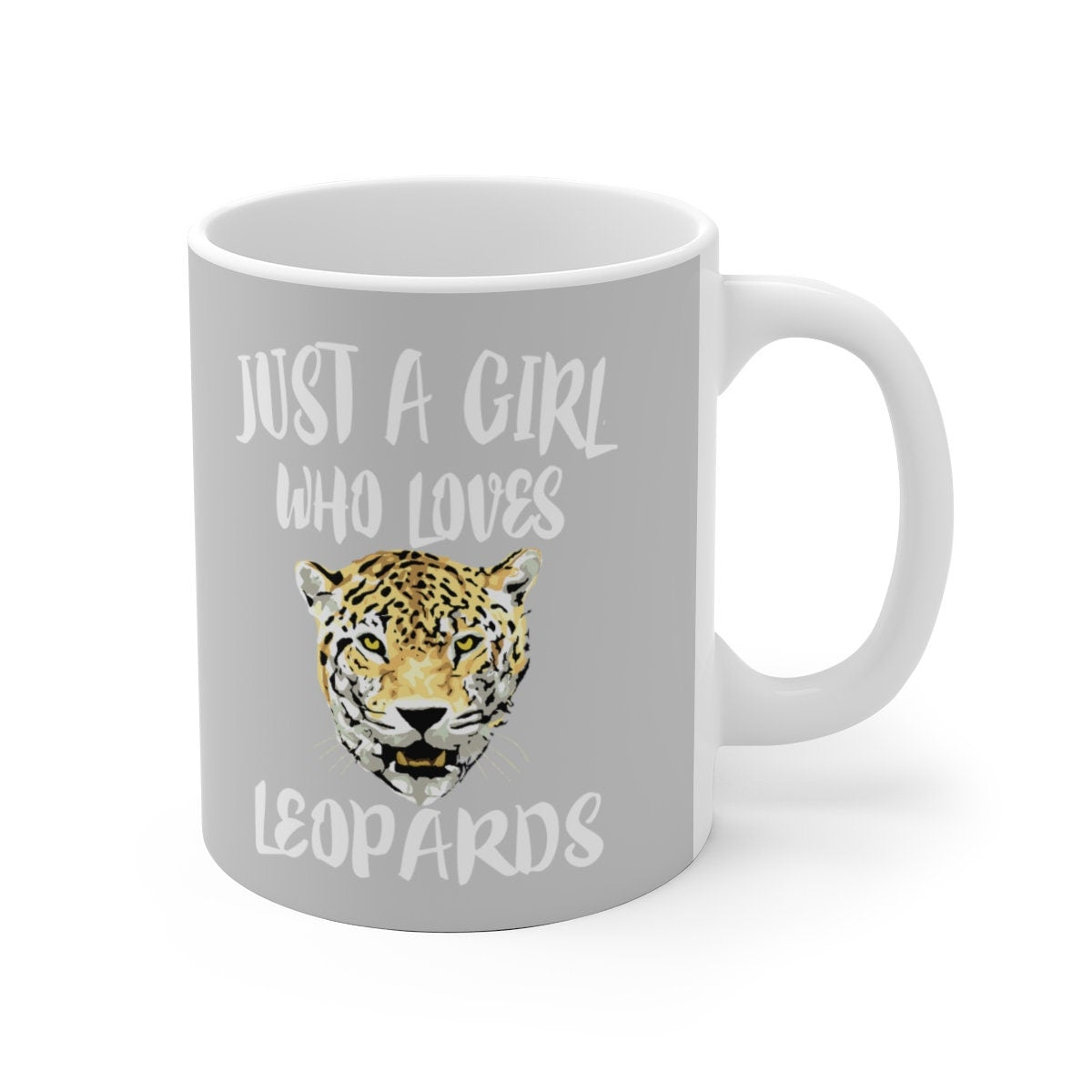 Just A Girl Who Loves Leopards Tee Coffee Mug, Leopard Lover Gift, Leopard Animal Mug Image 2