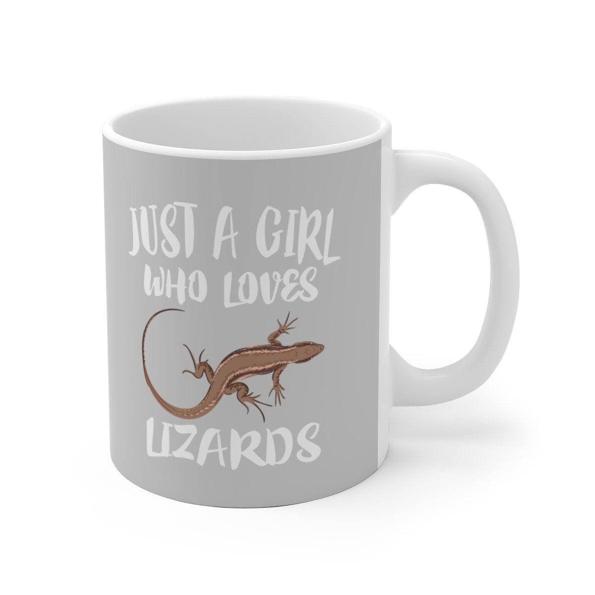 Just A Girl Who Loves Lizards Tee Coffee Mug, Lizard Lover Gift, Lizard Animal Mug Image 2