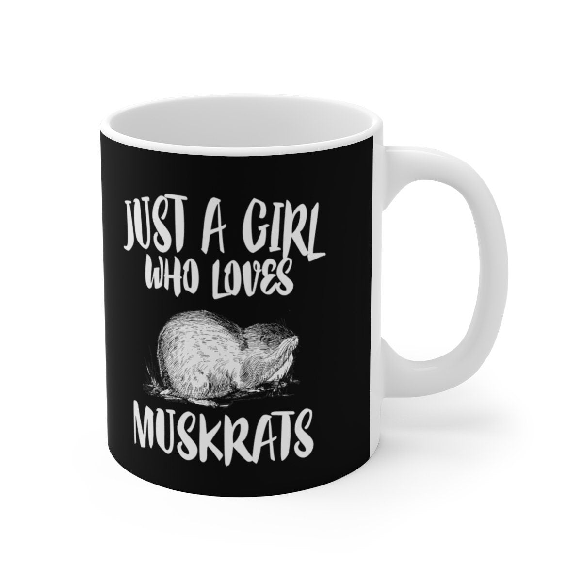 Just A Girl Who Loves Muskrats Tee Coffee Mug, Muskrat Lover Gift, Muskrat Animal Mug Image 1