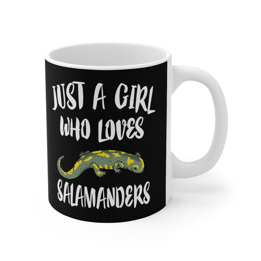 Just A Girl Who Loves Salamanders Coffee Mug - salamander print design