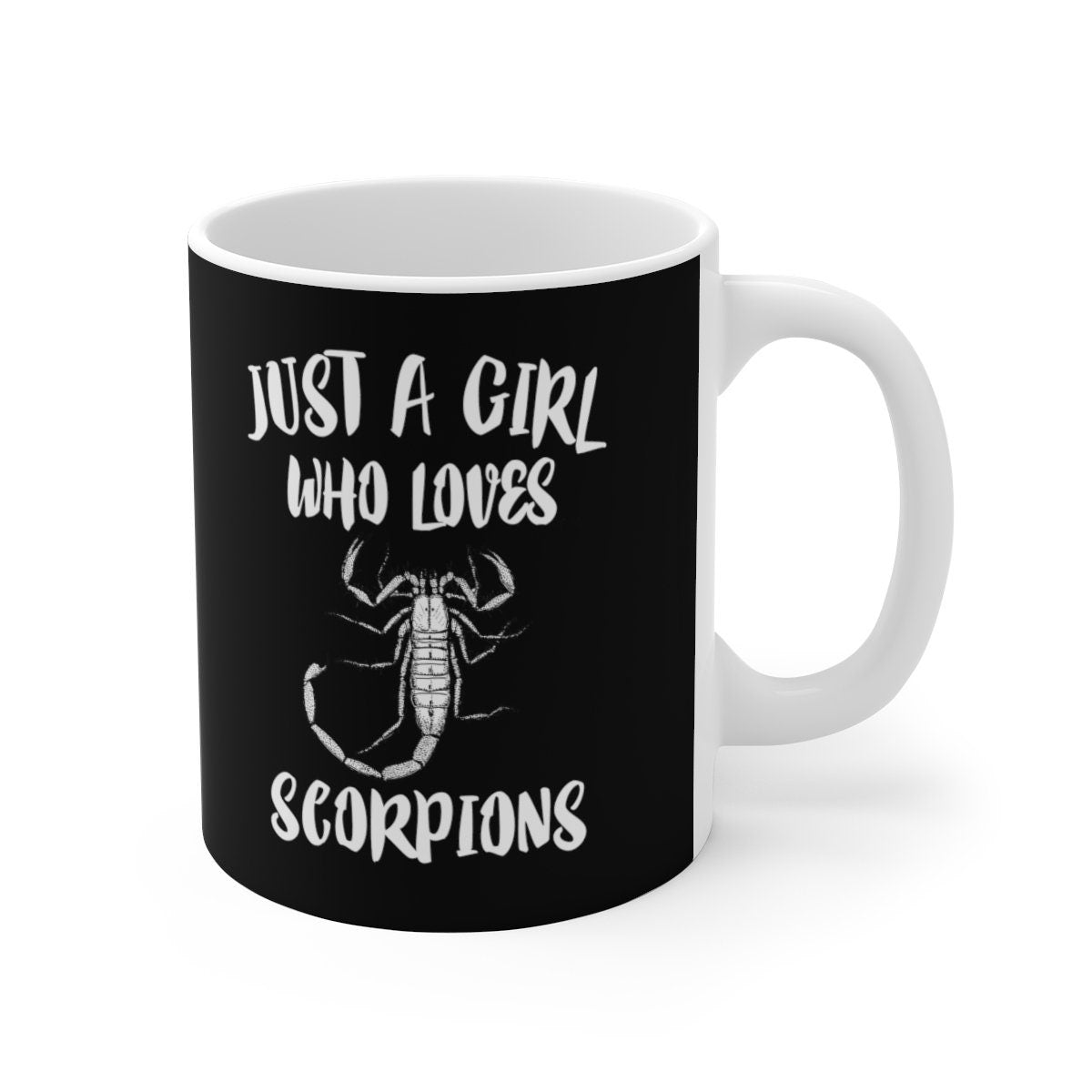 Just A Girl Who Loves Scorpions Tee Coffee Mug, Scorpion Lover Gift, Scorpion Animal Mug Image 1