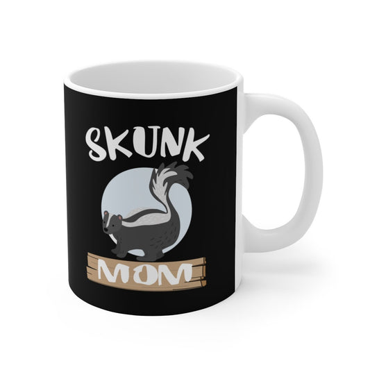 Skunk Mom Coffee Mug - skunk print design