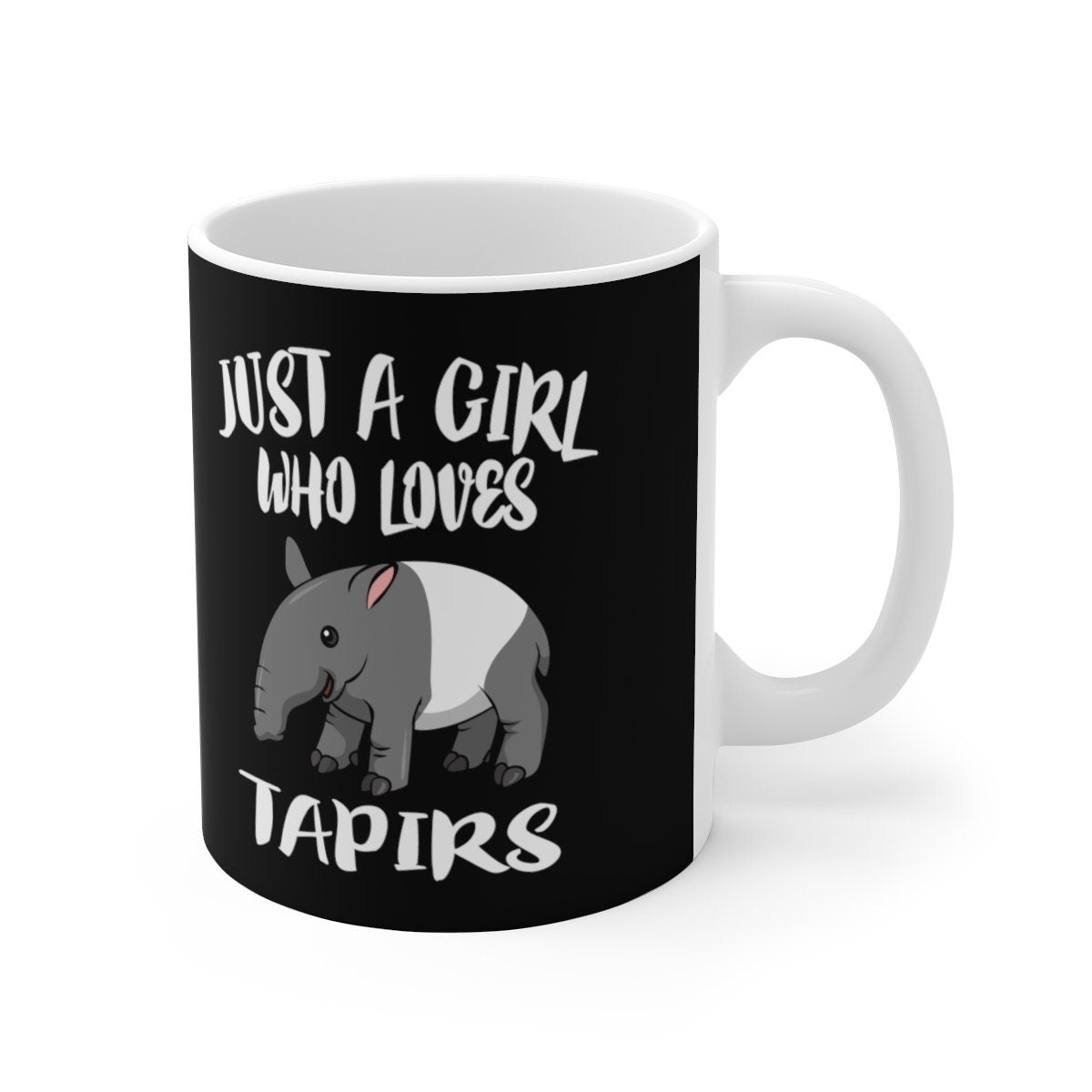 Just A Girl Who Loves Tapirs Tee Coffee Mug, Tapir Lover Gift, Tapir Animal Mug Image 2