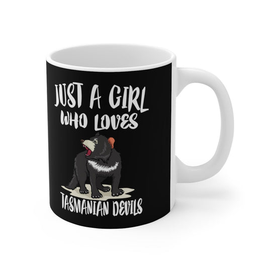 Just A Girl Who Loves Tasmanian Devils Coffee Mug - tasmanian devil print design