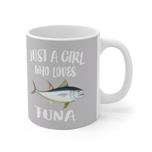 Just A Girl Who Loves Tuna Coffee Mug - tuna print design