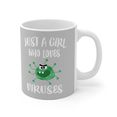 Just A Girl Who Loves Viruses Coffee Mug - viruse print design