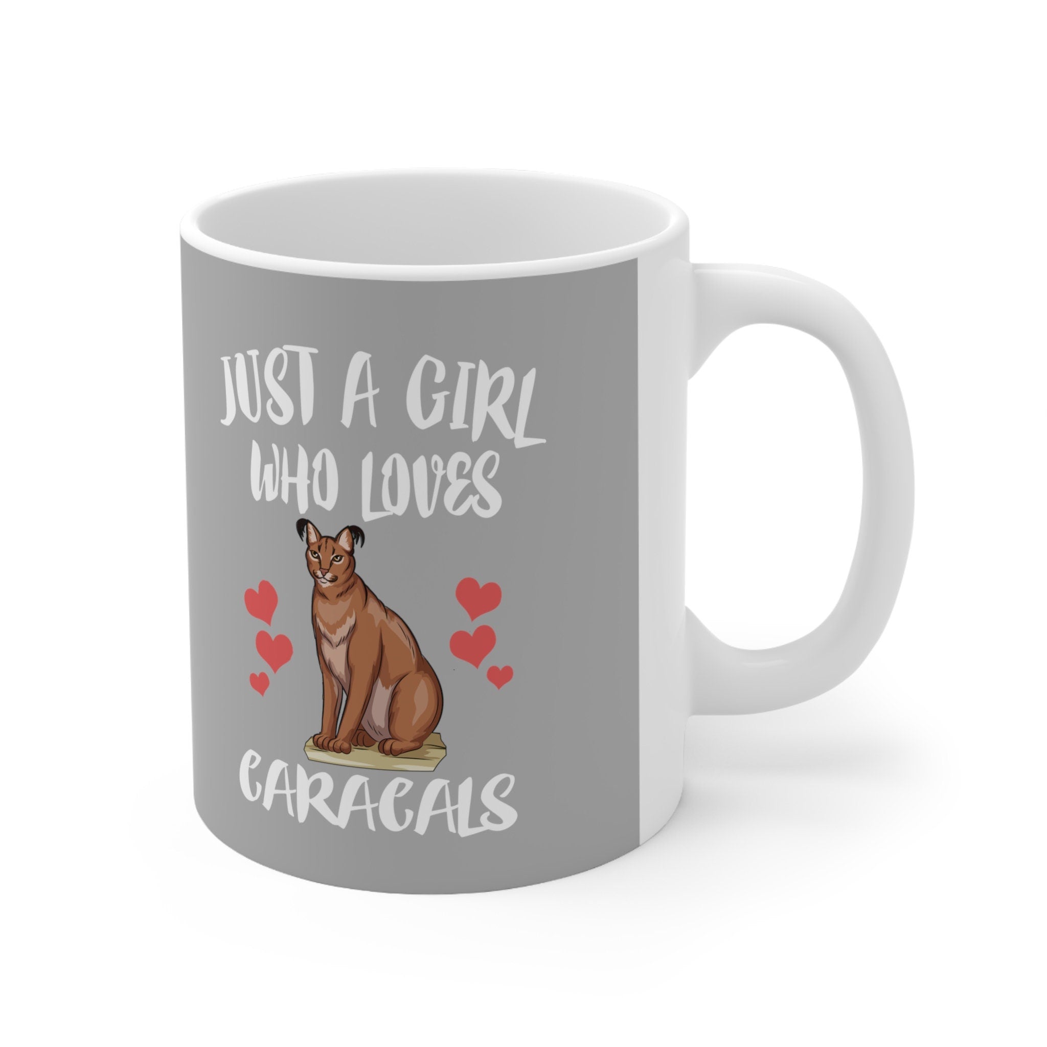 Just A Girl Who Loves Caracals Cats Tee Coffee Mug, Caracal Lover Gift, Caracal Animal Mug Image 2