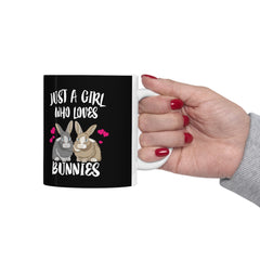 Bunny Lover Coffee Mug - bunny rabbit print design