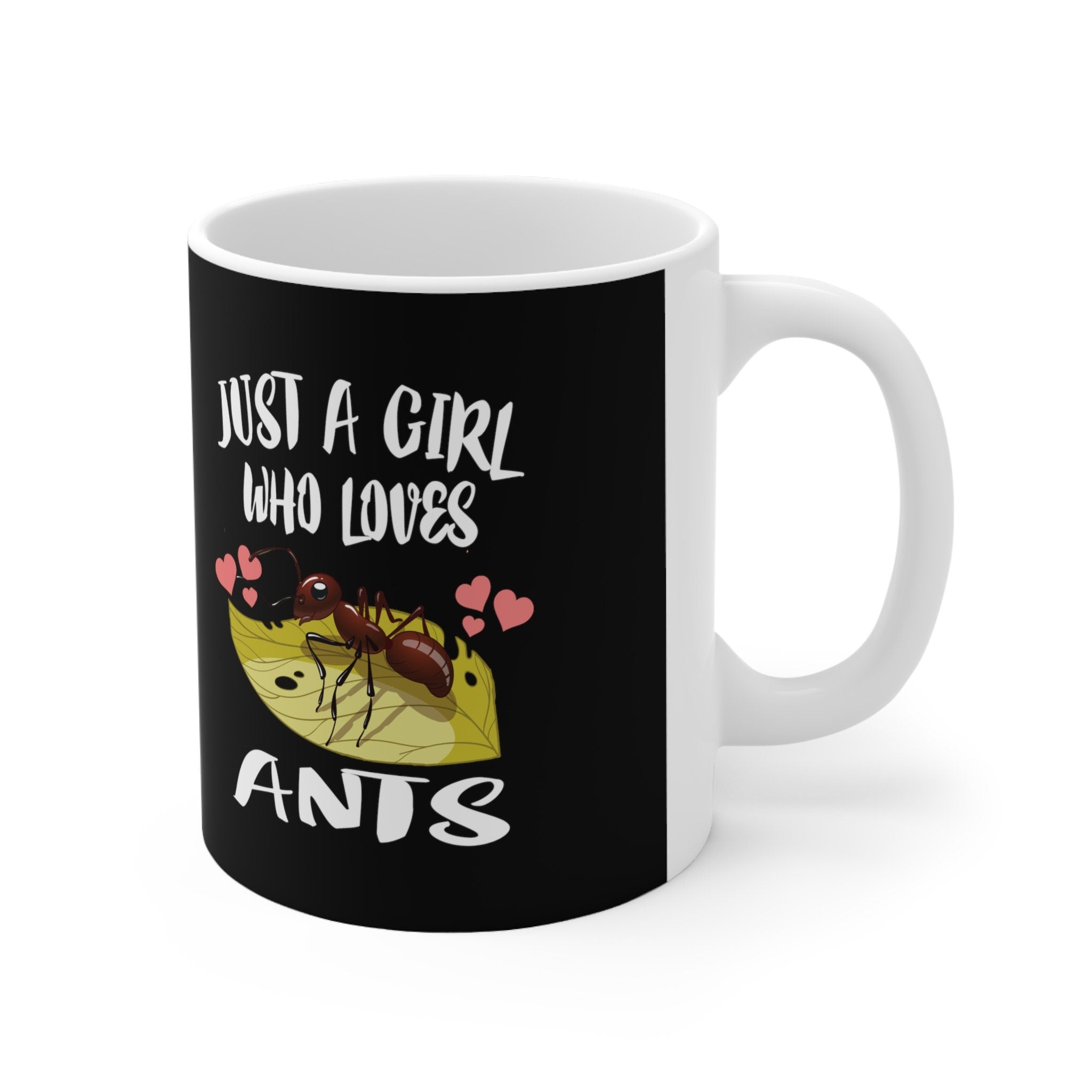 Just A Girl Who Loves Ants Tee Coffee Mug, Ant Lover Gift, Ant Animal Mug Image 2