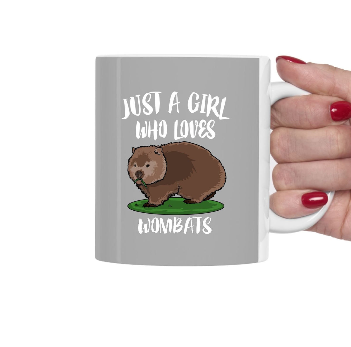 Just A Girl Who Loves Wombats Tea Coffee Mug, Wombat Lover Gift, Wombat Animal Mug Image 1