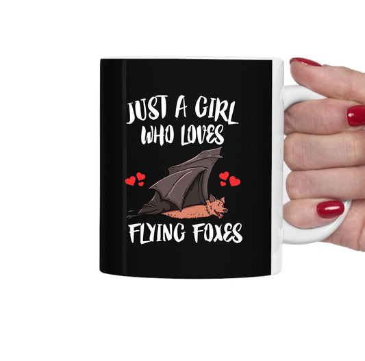 Just A Girl Who Loves Flying Foxes Coffee Mug - flying fox print design