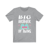 Big Brother Of Twins Dinosaurs Shirt, Big Brother Of Twins Gift, Brother Of Twins Announcement T-Shirt Image 3
